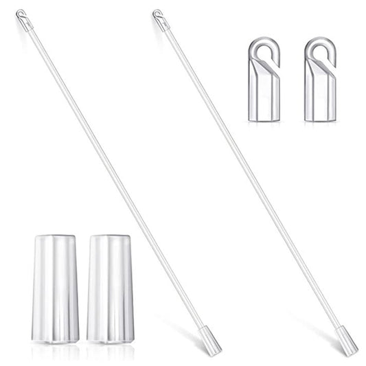5PCS Blinds Acrylic Transparent Rod Move Light Rod With Hook Handle, Size: 12 Inch by bashfashion