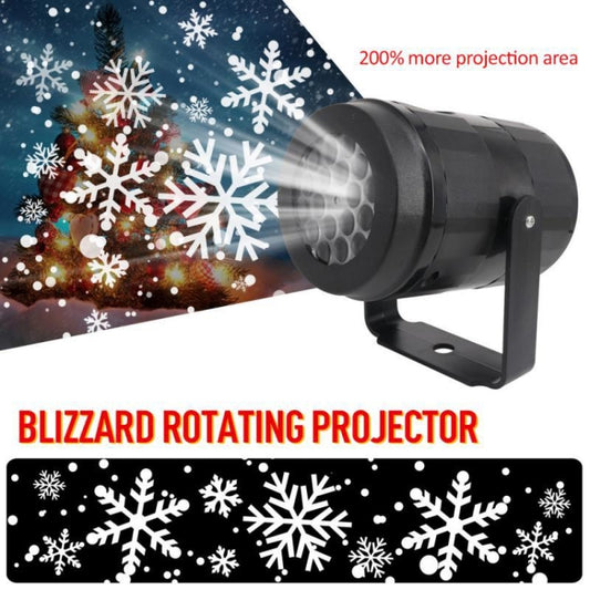KD-1001 LED Rotatable Christmas Decoration Snowflake Projector Light, Specification: UK Plug by bashfashion