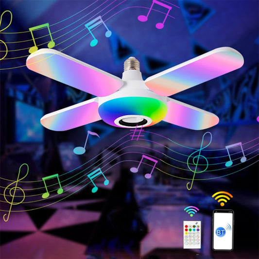 Smart Remote Control Colorful Folding Music Bulb Light with Audio Function, Spec: 4+1 by bashfashion