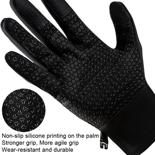 A045 Cycling Gloves Touch Screen Windproof Waterproof Sport Keep Warm Gloves, Size: L(Navy) by bashfashion