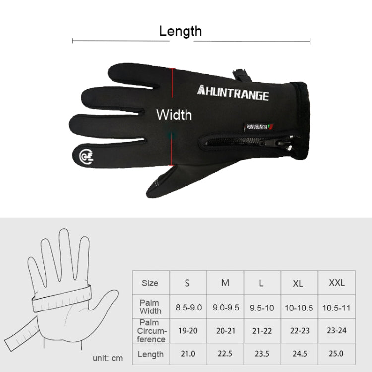 HUNTRANGE A022 Outdoor Waterproof Touch Screen Riding Keep Warm Gloves, Size: S(Gray) by HUNTRANGE