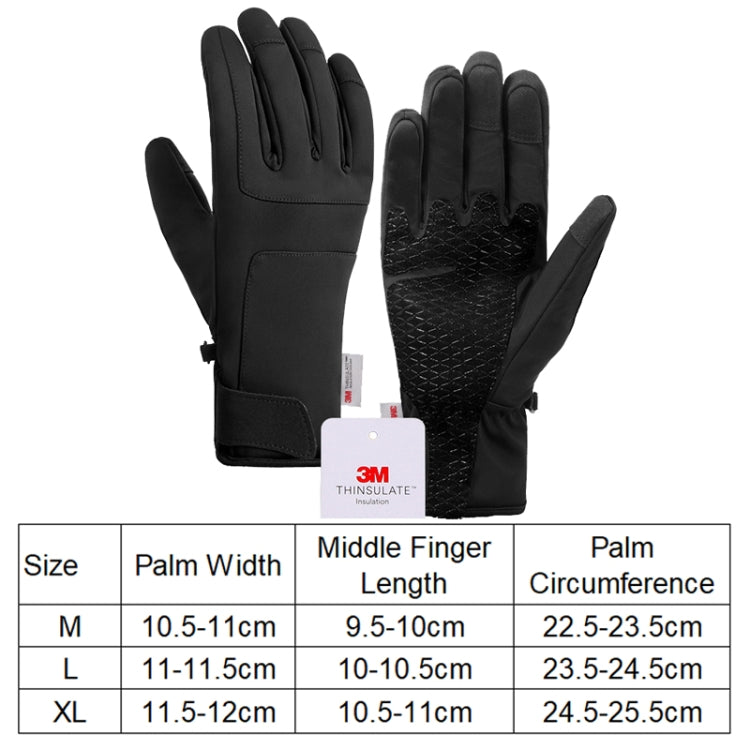 A030 Winter Skiing Glove Riding Sports Touch Screen Keep Warm Gloves, Size: L(Black) by bashfashion