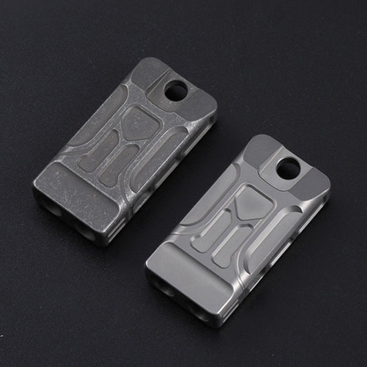 KS007A Titanium Alloy Whistle Dual Tube High Frequency Motion Survival Whistle(Stonewash) by bashfashion