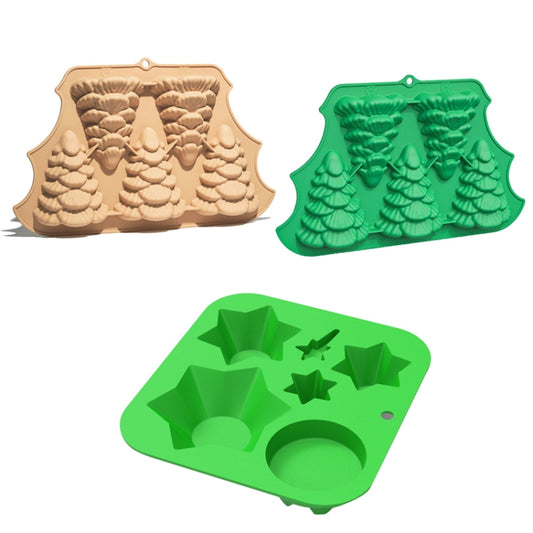 FF2569 Christmas Simulation Christmas Tree Mold Cake Mold Baking Tool, Style: 5 Even Green by bashfashion