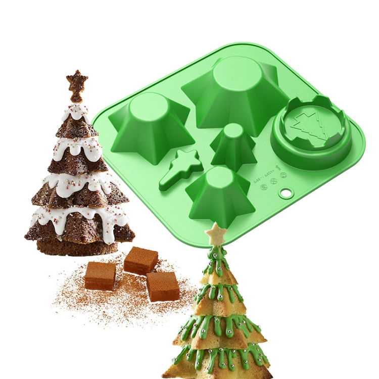 FF2569 Christmas Simulation Christmas Tree Mold Cake Mold Baking Tool, Style: 6 Even Christmas Tree by bashfashion