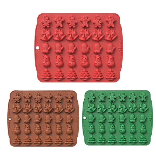 Christmas Supplies Drop Glue Mold Cake Barbecue Baking Tool, Color: Chocolate Color by bashfashion
