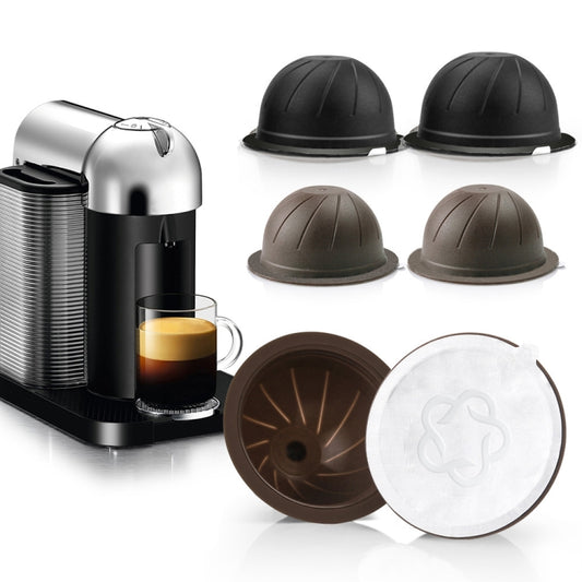 ICafilas Coffee Capsule Shell For Nespresso Vertuo Plus ENV 135/Vertuo ENV 150/BNV450WHT1BUC1, Color: Single Brown Cup by bashfashion