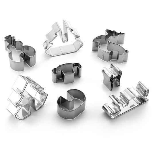 Stainless Steel 3D Stereo Cookie Mold Christmas Cookie Baking Appliance(Large) by bashfashion