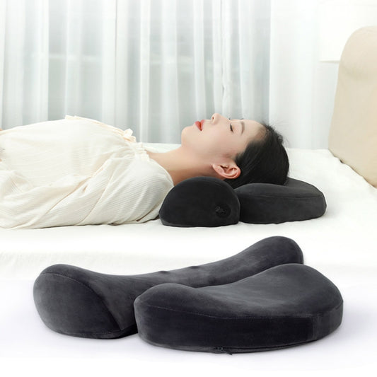3D Slow Rebound Memory Foam Heating Massage Pillow(Deep Gray) by bashfashion