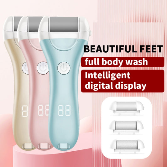 Electric Foot Grinder Digital Display USB Pedicure Peeling(Pink) by bashfashion