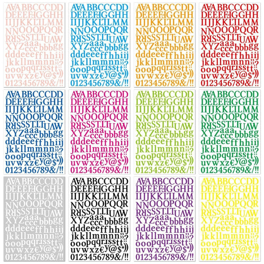 10 PCS Waterproof Alphabet DIY Handbook Sticker Gift Decoration Office Sticker(White) by bashfashion