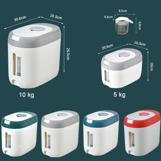 Kitchen Sealed Moisture Dust Proof Storage Rice Bucket, Color: Gray 10kg by bashfashion