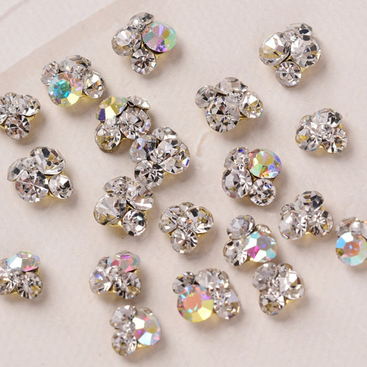 20 PCS Nail Jewelry Stacked Diamond Nail Sticker Accessories(H525 Small AB) by bashfashion