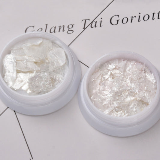 10 Boxes Velvet Shells Mica Piece Nail Stickers Nail Sequins Jewelry(02 Big Pieces) by bashfashion