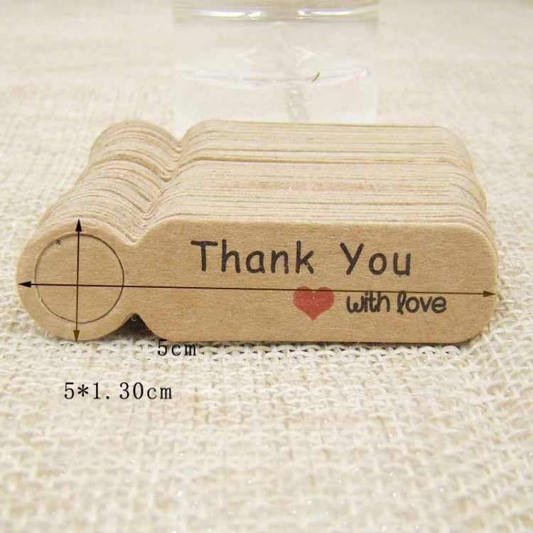 100pcs /Set Small Retro Baking Label DIY Jewelry Price Tag Bookmark Gift Card, Specification: Thankyou Cowhide by bashfashion