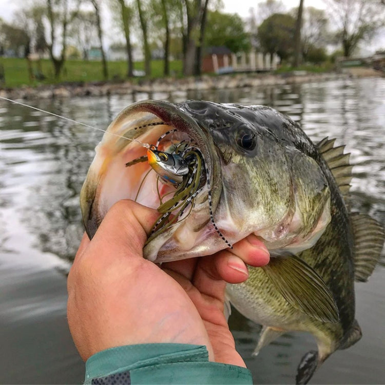 Lures Fake Bait Hubs Rotating Composite Sequins Noise Freshwater Sea Fishing Warped Mouth Catfish Bait(B) by bashfashion