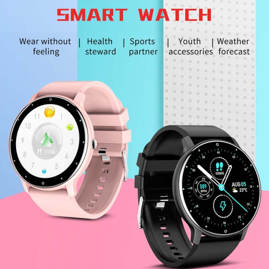 BW0223 Heart Rate/Blood Oxygen/Blood Pressure Monitoring Bluetooth Smart Calling Watch, Color: Silicone Pink by bashfashion