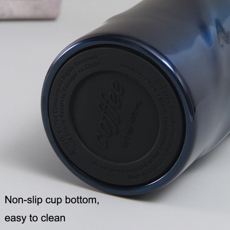 Stainless Steel Thread Insulation Cup Creative Alien Rotation Cup(Purple Gold Gradient) by bashfashion