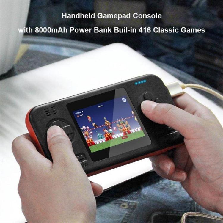 416 Pocket Console Portable Color Screen 8000mAh Rechargeable Game Machine(Black Orange) by bashfashion
