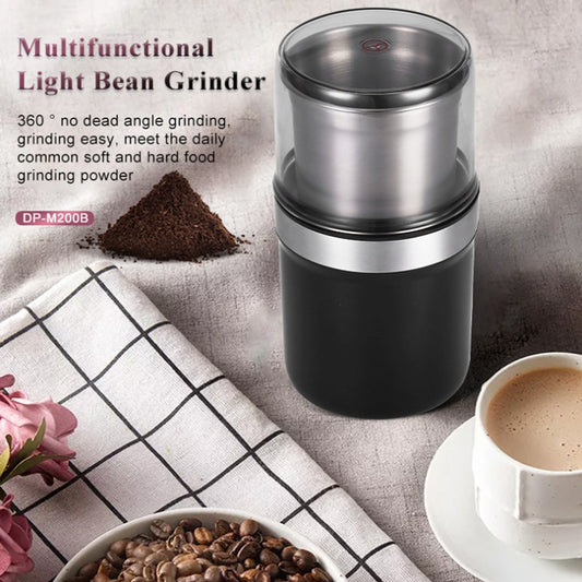 M200B Electric Mini Coffee Grinder Grain Bean Grinding Machine, Spec: EU Plug(Black) by bashfashion