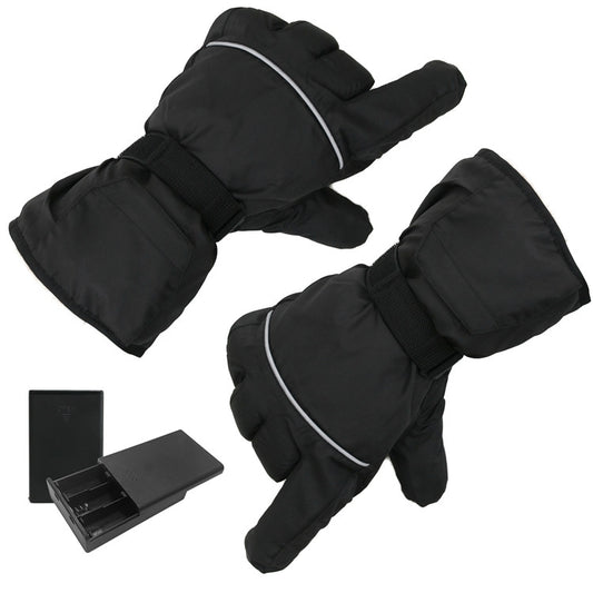 Outdoor Sports Ski Heated Warm Touchable Gloves, Color: Black by bashfashion