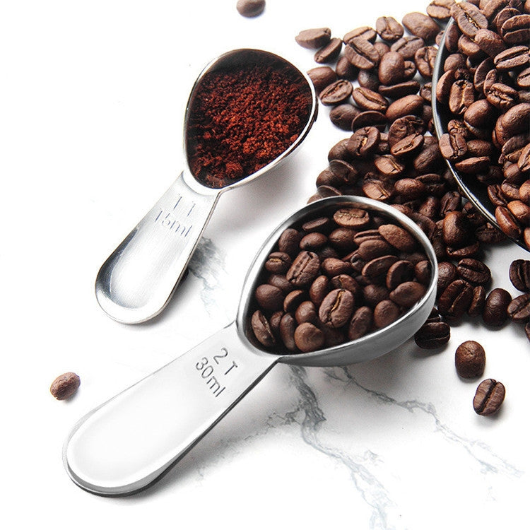 YG-MC12 304 Thickened Stainless Steel Coffee Spoon Scales Scaling Spoon, Specification: Small by bashfashion