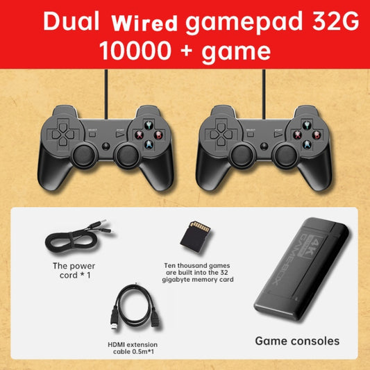 K9 Game Console Home TV Double Battle Simulator 32G Cable Built-in 100000 Games by bashfashion