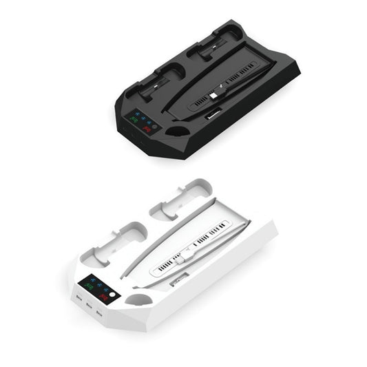 For PS5 DE/UHD 2 In 1 Handheld Console Cooling Stand Fan Base(White) by bashfashion