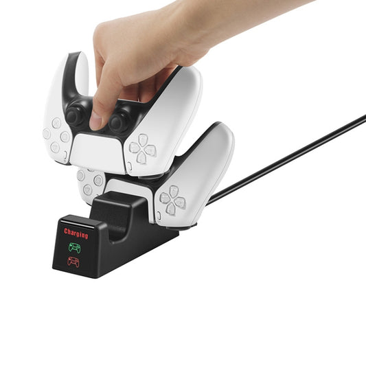 For PS5 SYP-1018 Gamepad Charging Bracket Dual Dock Charger with LED Indicator by bashfashion