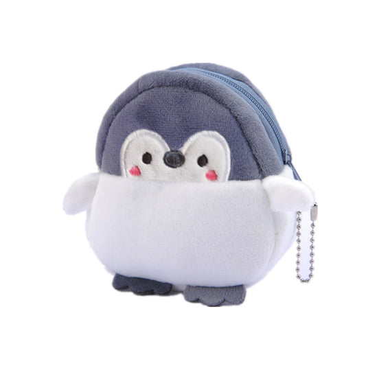 2pcs Cute Little Penguin Coin Purse Lipstick Data Cable Bag(9x8.5x4cm) by bashfashion