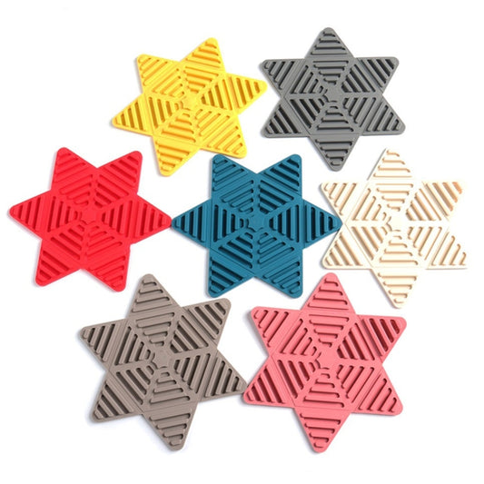 Folding Pot Cushion Silicon Tea Cup Insulation Pad House Table Non-slip Place Mats(Yellow) by bashfashion