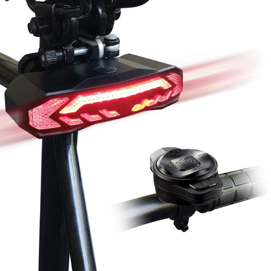 SF31 Bicycle Smart Brake Taillight USB Alerter Night Ride Ride Mountain Vehicle Turn LED Taillights(Black) by bashfashion