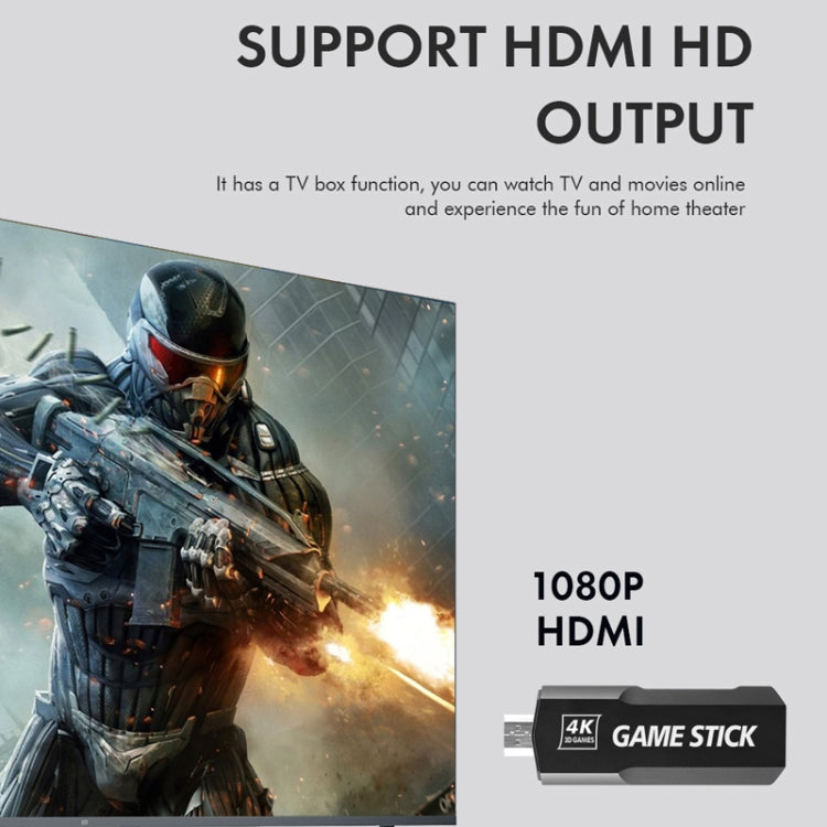 GD10 2.4G Wireless 4K HD TV Game Console PSP Game Box 128G Built-in 40,000 Games by bashfashion