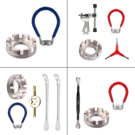 Red Wrench+Silver 8 Port+Wrench Chrome Molybdenum Steel Mountain Bike Spoke Wrench Set by bashfashion