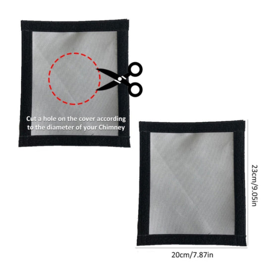 Tent Firewood Stove Chimney Fireproof Anti-Scalding Protective Cover(Grey) by bashfashion