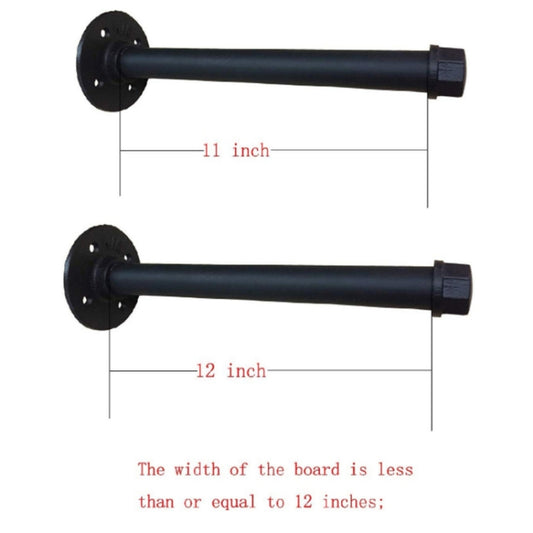 Wrought Iron Hanging Potted Plant Wall Shelf Water Pipe Shelf 12inch by bashfashion