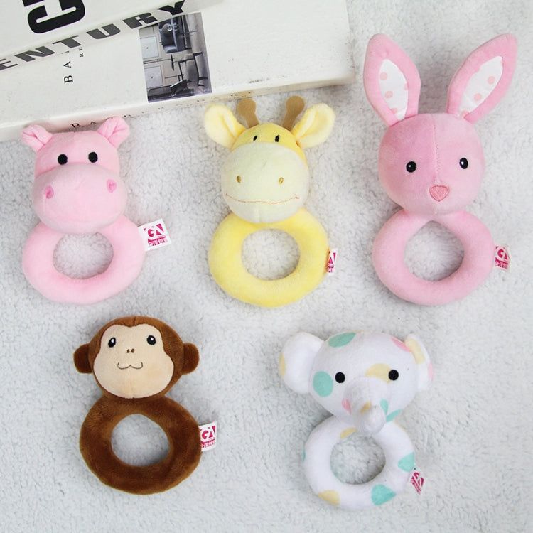 Baby Hand Rattles Toys Hand Grip Stick Newborn Soothing Toys,Style: Pink Rabbit by bashfashion