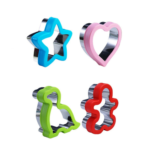 Stainless Steel Sandwiches Bread Cutting Model With Guards Fruits Vegetable Cookie Mould, Size: Large Star(Color Random Delivery) by bashfashion