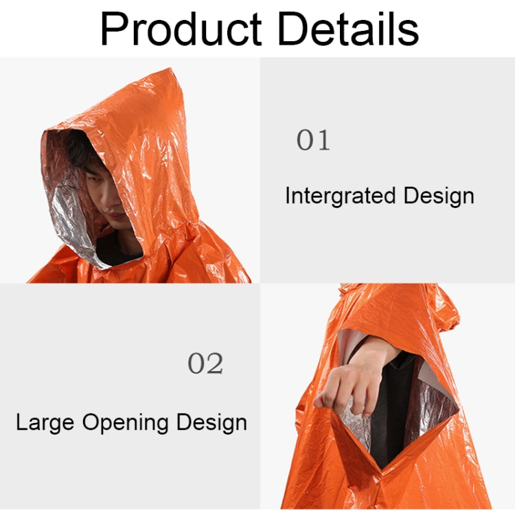 Outdoor Cycling Thickened Reflective Windproof Multifunctional Raincoat(Orange) by bashfashion
