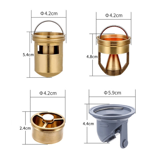 8x30cm Extended Full Copper Strip Floor Drain, Style: K8034 Chrome Plated+Copper Self Seal by bashfashion