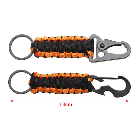 2pcs Outdoor Climbing Eagle Beak Buckle Umbrella Rope Hand-Woven Key Hanging Buckle(Black) by bashfashion