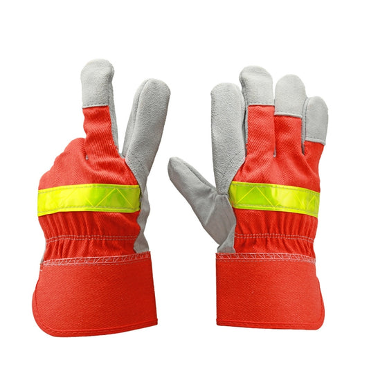 A2604 Cowhide Firefighting Gloves Gardening Protection Labor Welding Gloves by bashfashion