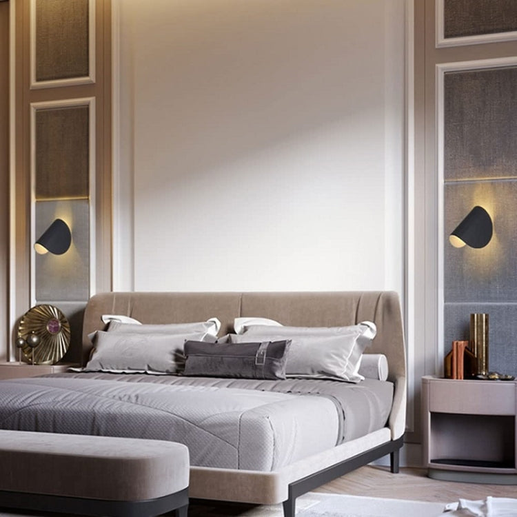 Showroom Bedroom Bedside Lamp Rotating LED Color Wall Lamp, Color: White(White Light) by bashfashion