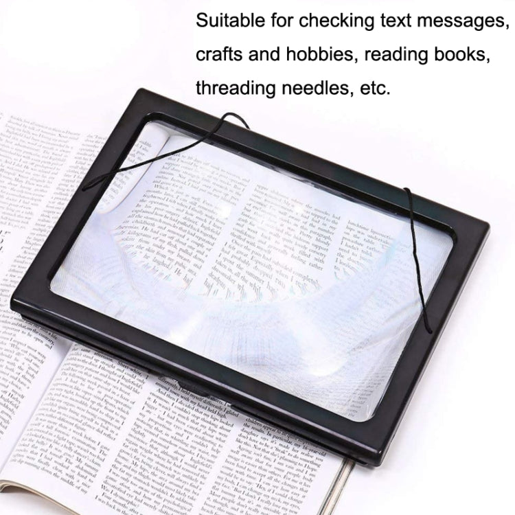 WJ10015 Full Page Reading LED Light Three-dimensional Folding Bracket Magnifying Glass by bashfashion