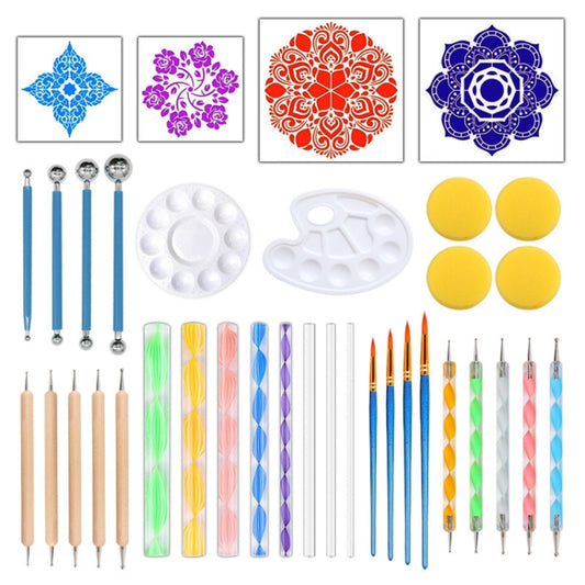 36pcs/set Dot Painting Mandala Pottery Decoration DIY Spiral Wand Tool Set by bashfashion