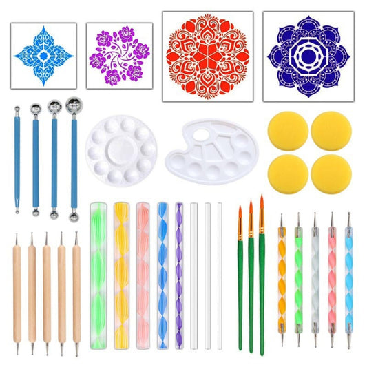 35pcs/set Dot Painting Mandala Pottery Decoration DIY Spiral Wand Tool Set by bashfashion