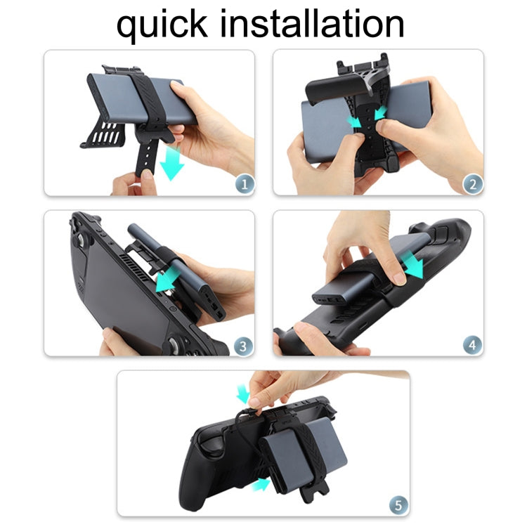 Hifylux ST-BF27 For Steam Deck Game Console Charging Treasure Base Mobile Power Desktop Bracket(Black) by bashfashion