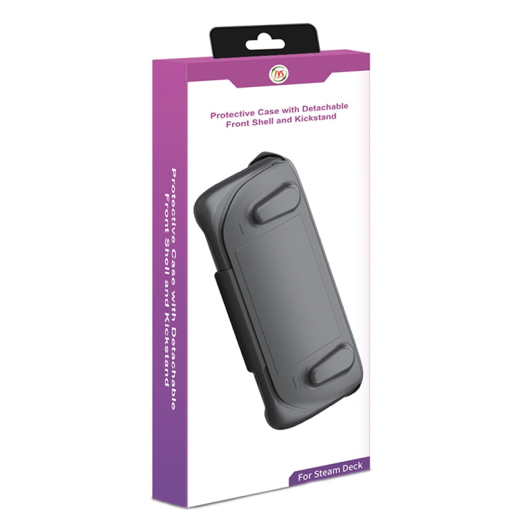 For Steam Deck JYS-SD012 Game Console All-inclusive Protective Case + Detachable Cover Set with Bracket(Black) by bashfashion