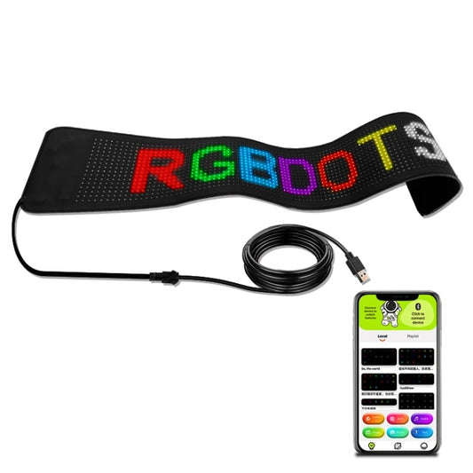 276x90mm Vehicle Rear Window Color Flexible LED Electronic Screen by bashfashion