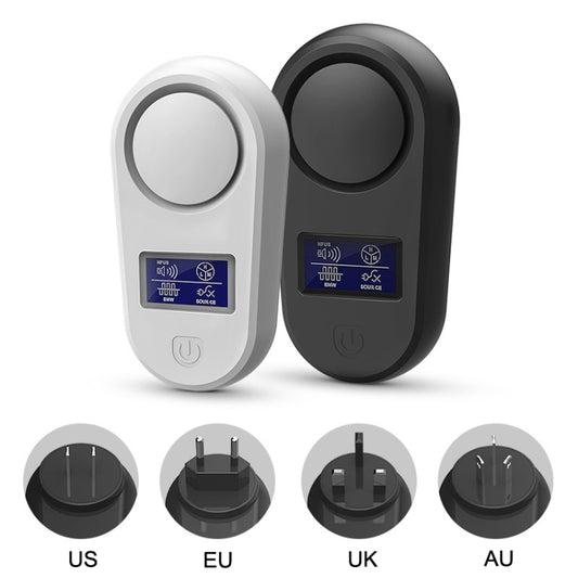 High Power Display Ultrasonic Mouse Repellent Mosquito Repellent Home Intelligent Insect Repellent EU Plug(Black) by bashfashion